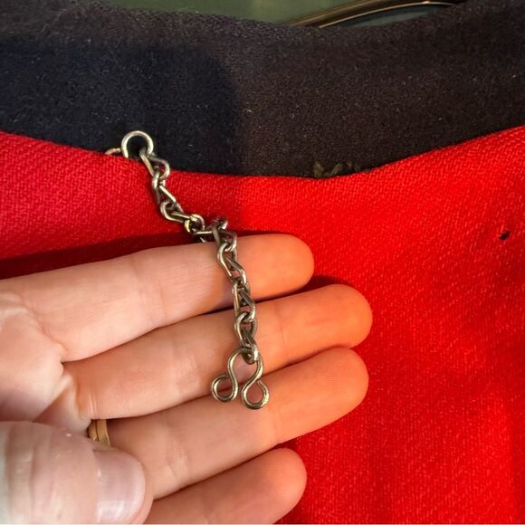 Vintage MCM Wool Nurse's Cape Wool Navy Red Lining One Size Prop Read - Picture 10 of 16